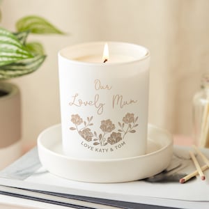 Lovely Mum Personalised Mother&#39;s Day Candle Keepsake- Personalised Gifts