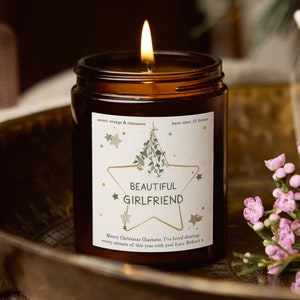 Girlfriend Christmas Gift Star Candle, Christmas Gift, Christmas Scented Candle - Personalised Gifts