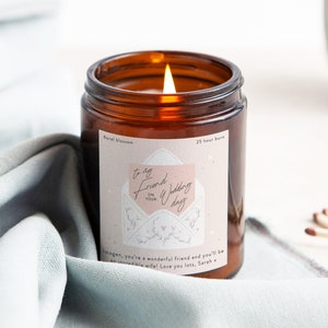Candela regalo per il giorno delle nozze di un&#39;amica, regalo di nozze personalizzato unico per la sposa, candela profumata - Regali personalizzati