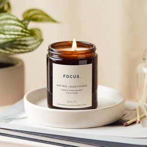 Focus Aromatherapy Candles, Focus Aromatherapy Candle, Boost Focus, Toxin Free, Biodegradable image 2