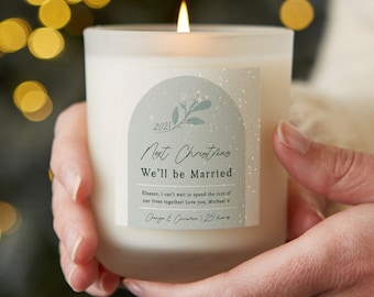 Fiancée Christmas Gift, Next Christmas We'll Be Married Candle, Christmas Scented Candle