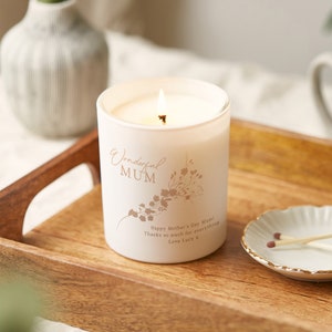 Mother&#39;s Day Gift Floral Candle Keepsake- Personalised Gifts