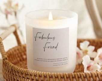 Personalised Friend Gift Soy Wax Candle Birthday Gifts for Friend