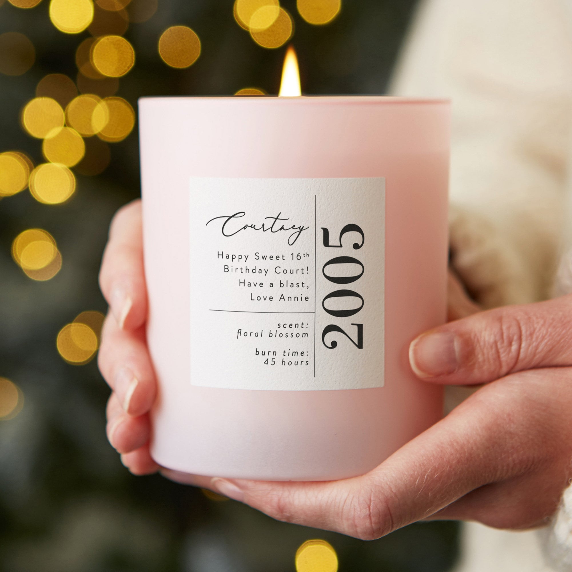 16th Birthday Candle Gift Pink Etsy