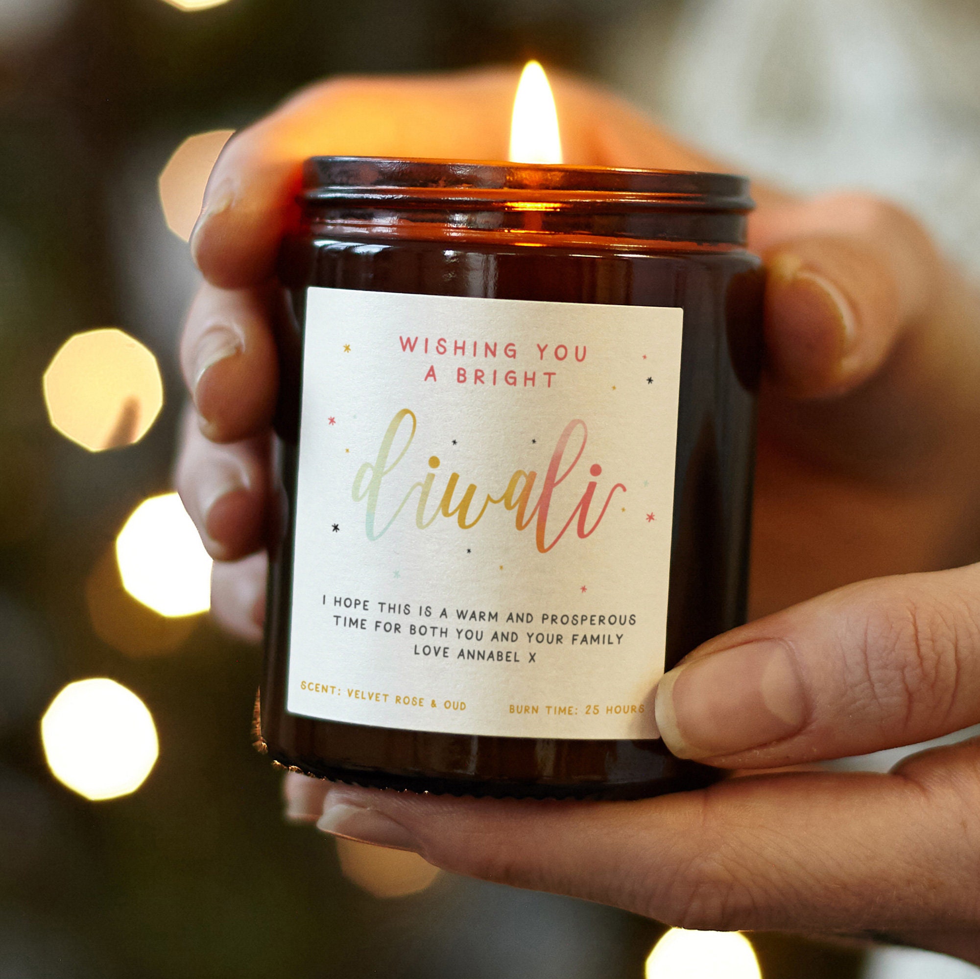 Diwali Rainbow Candle Cadeau