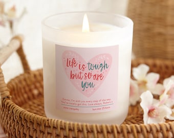 Thinking Of You Candle: Frosted Soy Candle, Self Care Gift