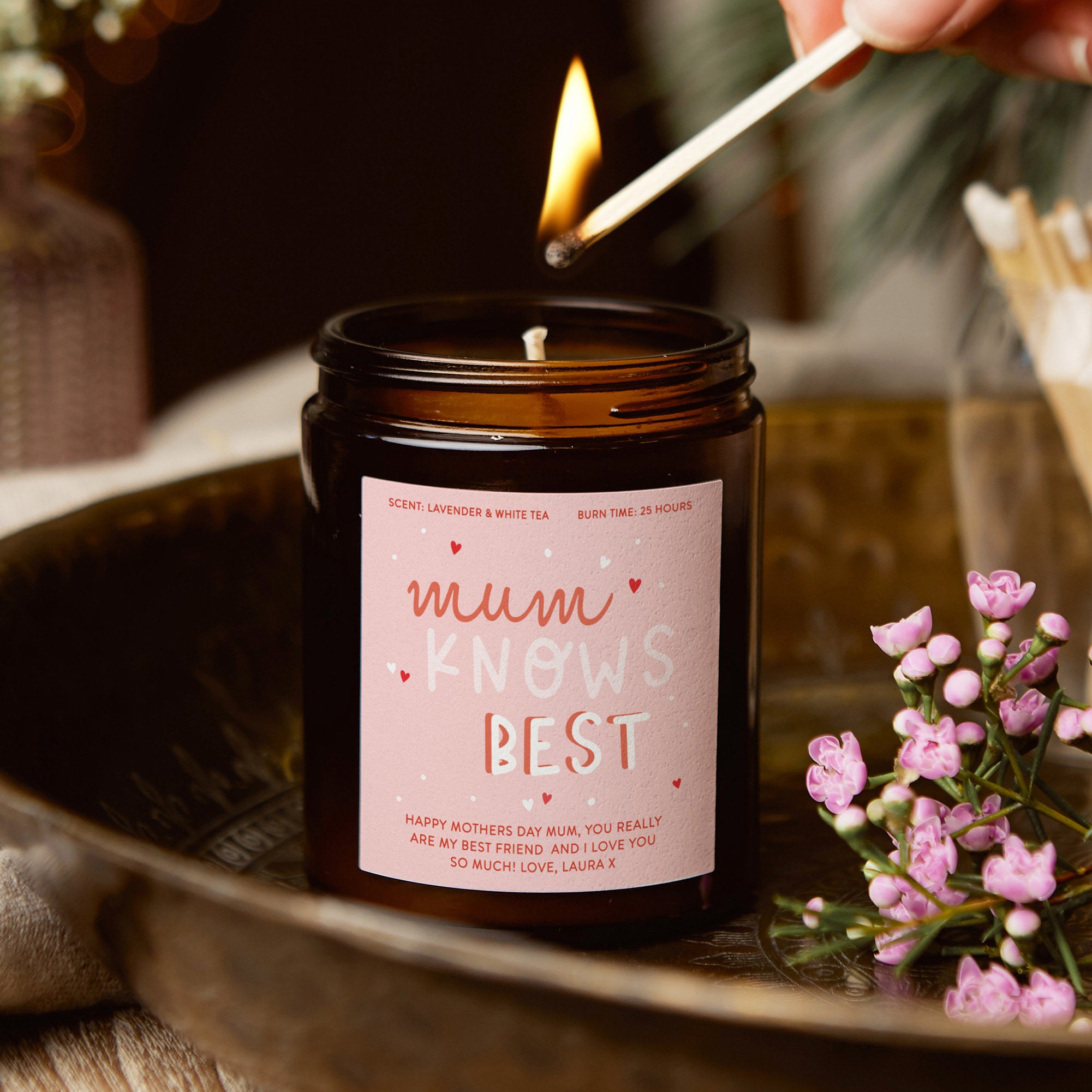 Mother's Day Gift Mum Knows Best Candle Soy Wax no Etsy