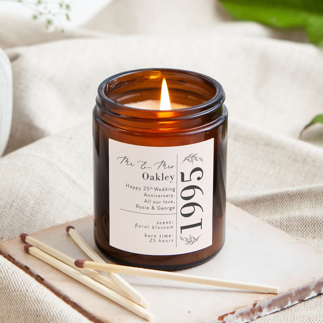 Wedding Anniversary Gift for Her Candle, Anniversary Gifts for Couple
