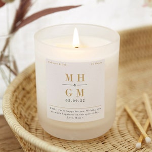 Groom Gift Wedding Day Keepsake Candle, Unique Personalised Wedding Gift for Couple, Bride - Personalised Gifts