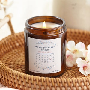 First Mother's Day Gift Calendar Candle image 1