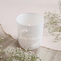 Personalised Bridesmaid Tealight Holder: Soy Wax Candles, Floral Keepsake