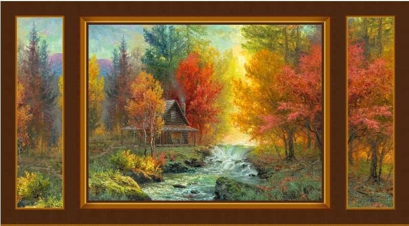 P&B Textiles-Autumn Retreat Panel