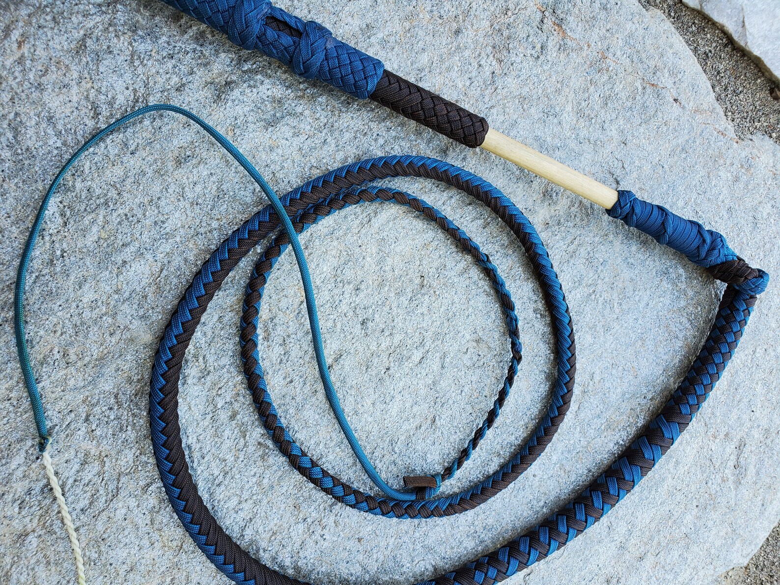 Single Stock Whips Handmade Paracord Waxed Yard Whip 4.5 Foot Etsy