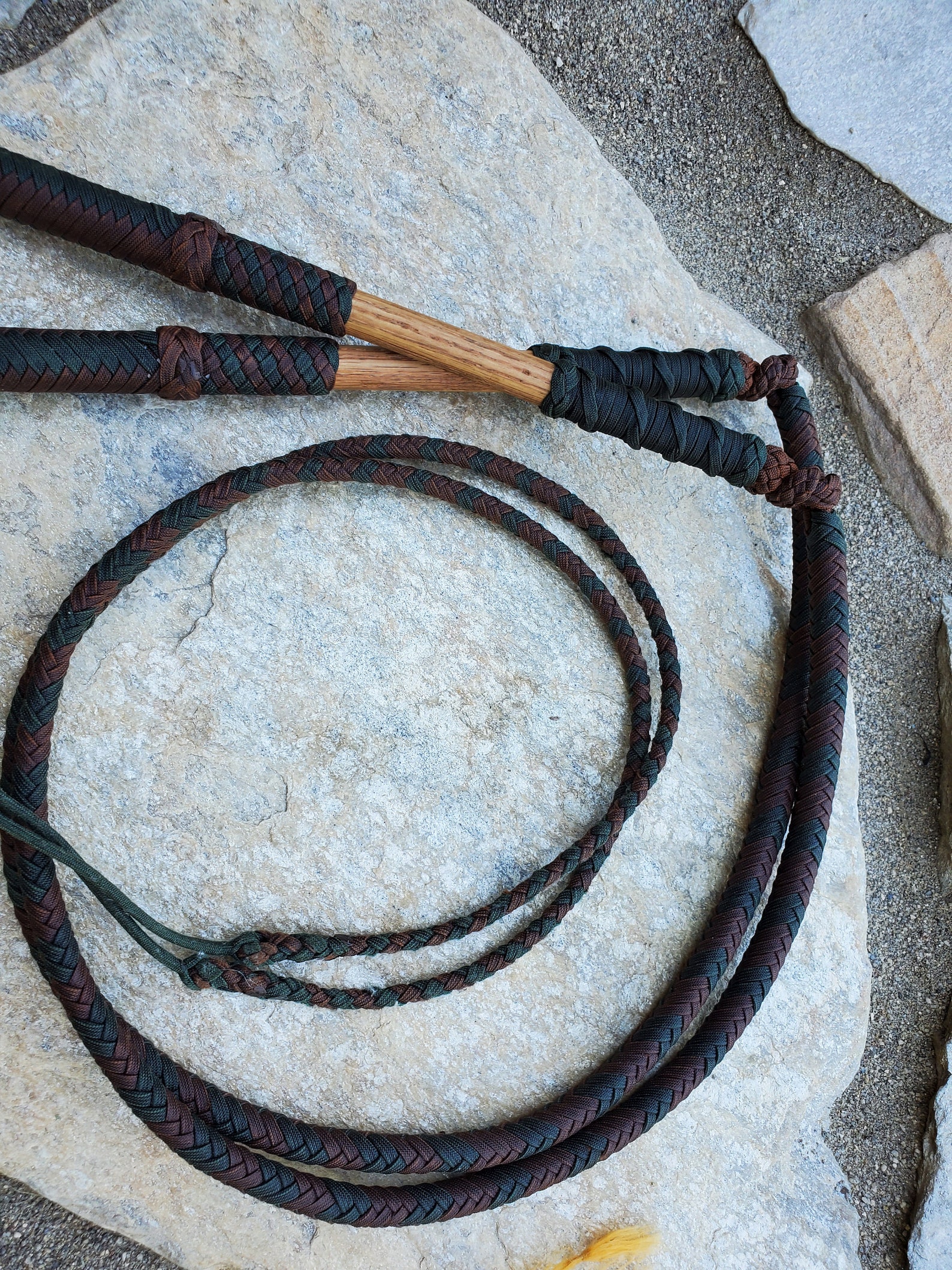 Set of 2 Stock Whips Handmade Paracord Waxed Yard Whip 3ft 9in Etsy