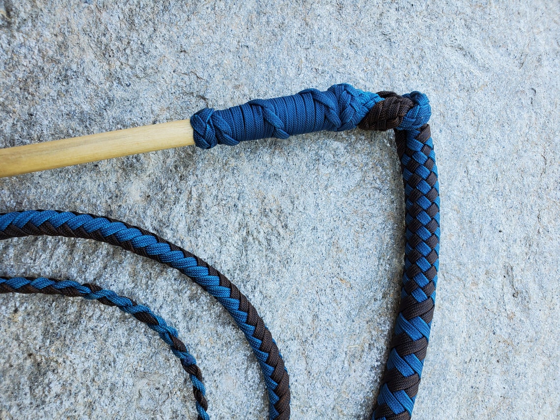 Single Stock Whips Handmade Paracord Waxed Yard Whip 4.5 Foot Etsy