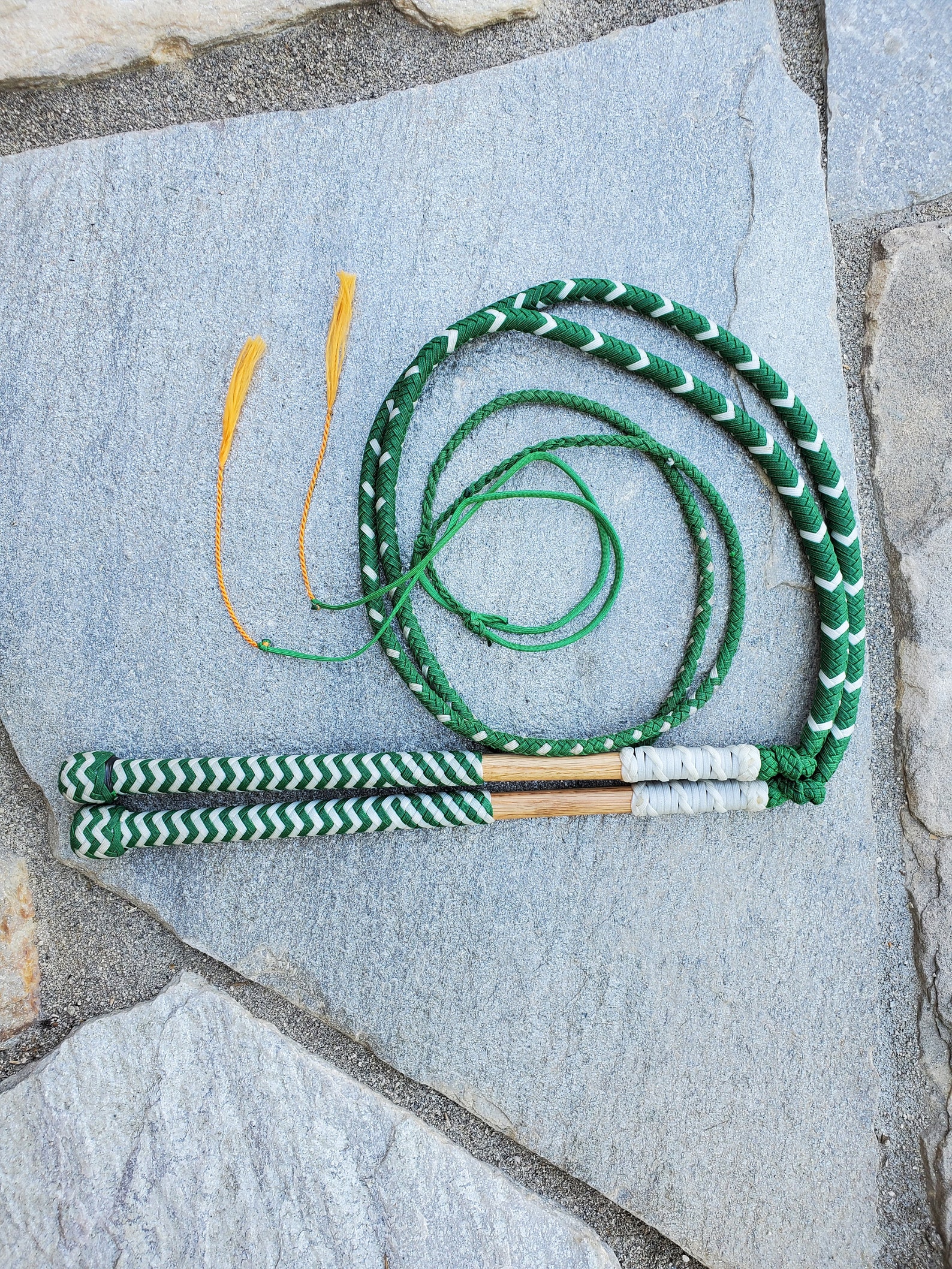 Set of 2 Stock Whips Handmade Paracord Waxed Yard Whip 4.5 Etsy