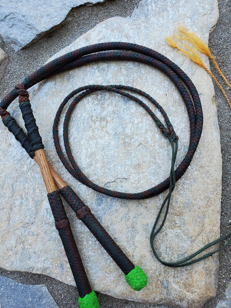 Set of 2 Stock Whips Handmade Paracord Waxed Yard Whip 3ft 9in Etsy