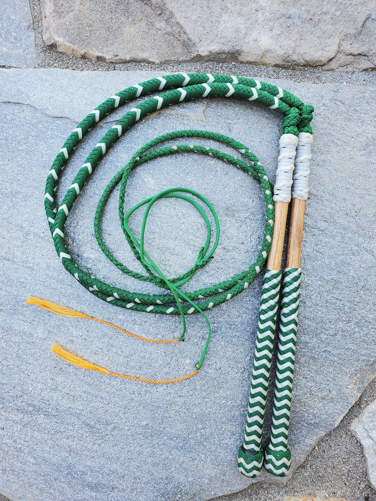 Set of 2 Stock Whips Handmade Paracord Waxed Yard Whip 4.5 Etsy
