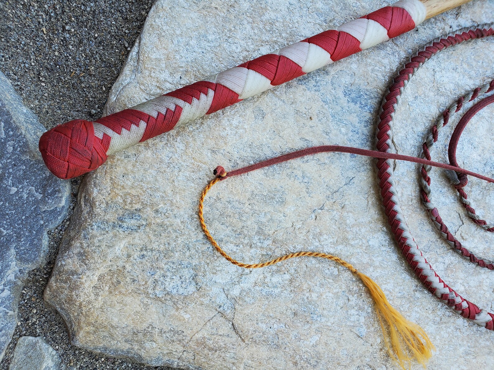 Single Stock Whips Handmade Paracord Waxed Yard Whip 6 Foot 19 Etsy