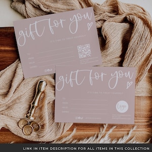 Geschenkgutschein Vorlage - Geschenkgutschein Etsy - Geschenkgutschein Fotografie - Geschenkgutschein Vorlage mit Logo - Geschenkgutschein