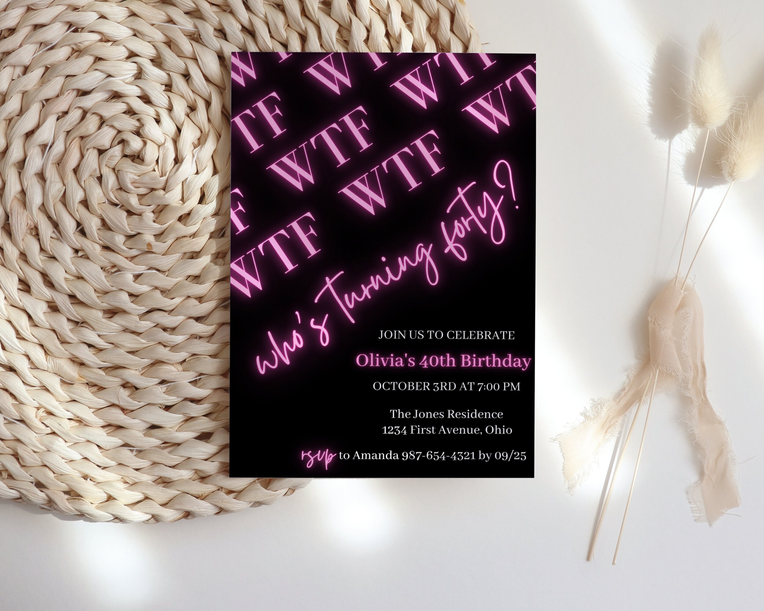 40th Birthday Invitation for Women 40th Birthday Invitation | Etsy