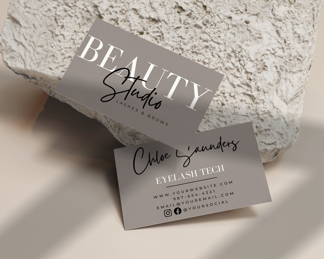 Business Card Template, Beauty Business Card Design, Lashes Business