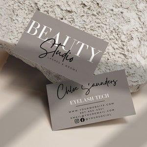 Business Card Template, Beauty Business Card Design, Lashes Business Branding, Hair, Spa, Nails, Salon, Brows, A01