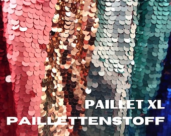 10 meters PAILLETTE FABRIC, XL size, sequin fabric in beautiful colors, excellent quality.