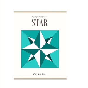 Star-Block, Foundation Paper Piecing /Patchwork Pattern/Quilt block/Pattern PDF Download