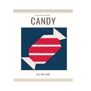 Candy - Block/ paper pieced quilt patterns pdf  /Patchwork Pattern/Quilt block/Pattern PDF Download Anleitung