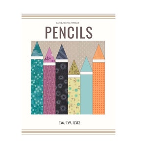 PDF Patchwork Pencils - Block, Foundation Paper Piecing  /Patchwork Pattern/Quilt block/Pattern PDF Download
