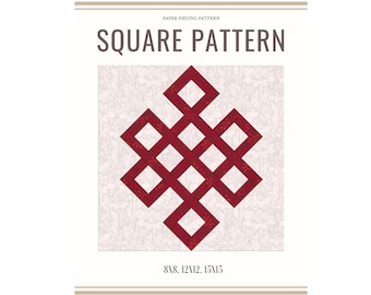 PDF Patchwork Square pattern - Block, Foundation Paper Piecing  /Patchwork Pattern/Quilt block/Pattern PDF Download