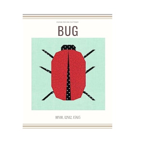Bug   - Block/ paper pieced quilt patterns pdf /Patchwork Pattern/Quilt block/Pattern PDF Download Anleitung
