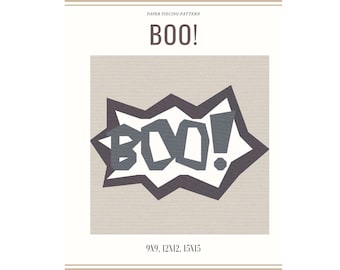 Foundation Paper Piecing Patroon PDF "Boo!" -Blok