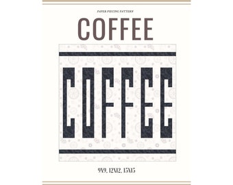 PDF Patchwork Coffee - Block, Foundation Paper Piecing  /Patchwork Pattern/Quilt block/Pattern PDF Download