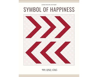 PDF Patchwork  Symbol of happiness - Block, English Paper Piecing /Patchwork Pattern/Quilt block/Pattern PDF Download