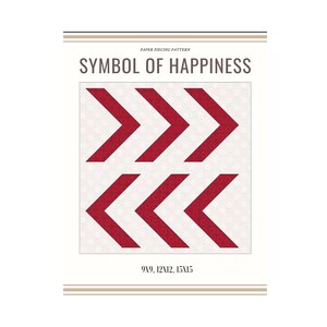 PDF Patchwork  Symbol of happiness - Block, English Paper Piecing /Patchwork Pattern/Quilt block/Pattern PDF Download