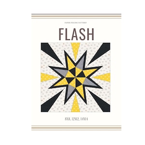 Flash - Block/paper pieced quilt patterns pdf/Patchwork Pattern/Quilt block/Pattern PDF Download Anleitung