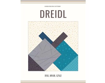 PDF Patchwork Dreidl - Block, Foundation Paper Piecing  /Patchwork Pattern/Quilt block/Pattern PDF Download