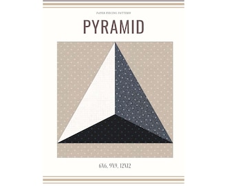 Pyramide - Block, English Paper Piecing /Patchwork Pattern/Quilt block/Pattern PDF Download Fondation en papier piqué