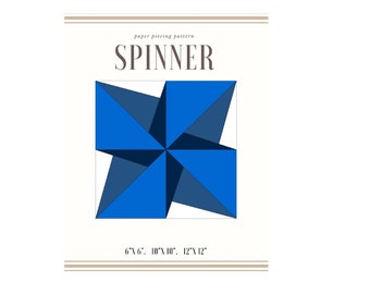 Spinner-Block, Foundation Paper Piecing /Patchwork Pattern/Quilt block/Pattern PDF Download