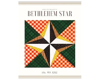 Bethlehem Star-Block, English Paper Piecing /Patchwork Pattern/Quilt block/Pattern PDF Download