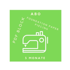 Subscription PDF Block Foundation Paper Piecing for 3 months