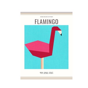 PDF Patchwork Flamingo - Block, Foundation Paper Piecing  /Patchwork Pattern/Quilt block/Pattern PDF Download