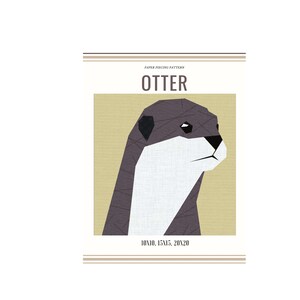 Otter- Block/ paper pieced quilt patterns pdf /Patchwork Pattern/Quilt block/Pattern PDF Download Anleitung