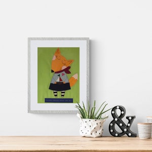 DIY sewing instructions and pattern for the patchwork picture &quot;Fox, who dreams about the sea&quot;. Download