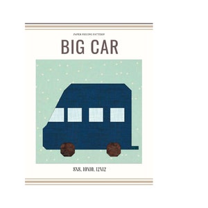 Big Car - Block/paper pieced quilt patterns pdf  /Patchwork Pattern/Quilt block/Pattern PDF Download Anleitung
