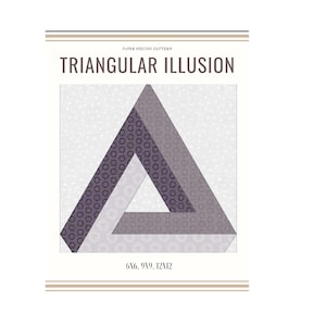 Triangular illusion - Block, English Paper Piecing /Patchwork Pattern/Quilt block/Pattern PDF Download Foundation Paper Pieced