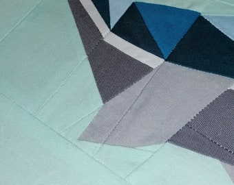Whale FPP Block/paper pieced quilt patterns pdf /Patchwork