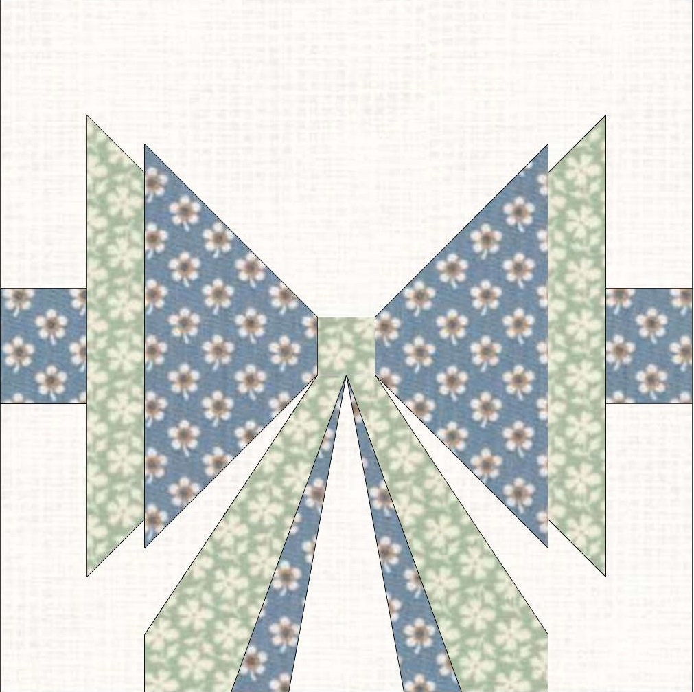 Bow Patchwork Pattern PDF Patchwork Bow - Block, Foundation Paper Piecing /patchwork Pattern ...